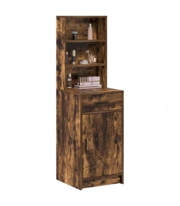 vidaXL Highboard Smoked Oak 40 x 40.5 x 135 cm Engineered Wood