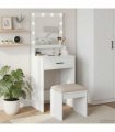 vidaXL Dressing Table White 50 x 41 x 135 cm Engineered Wood — V0672061315