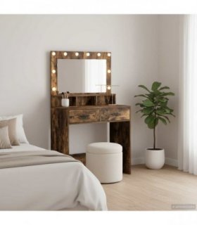 vidaXL Dressing Table Smoked Oak 79 x 41 x 135 cm Engineered Wood
