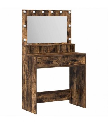 vidaXL Dressing Table Smoked Oak 79 x 41 x 135 cm Engineered Wood