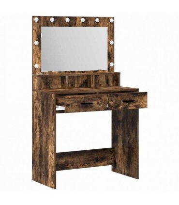 vidaXL Dressing Table Smoked Oak 79 x 41 x 135 cm Engineered Wood