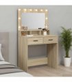 vidaXL Dressing Table Sonoma Oak 79 x 41 x 135 cm Engineered Wood