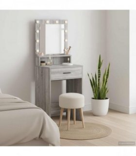 vidaXL Dressing Table Grey Sonoma 50 x 41 x 135 cm Engineered Wood