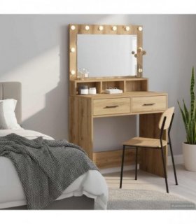 vidaXL Dressing Table Artisan Oak 79 x 41 x 135 cm Engineered Wood