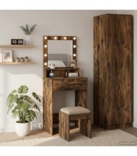 vidaXL Dressing Table Smoked Oak 50 x 41 x 135 cm Engineered Wood — V0672061338