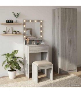 vidaXL Dressing Table Grey Sonoma 50 x 41 x 135 cm Engineered Wood — V0672061341