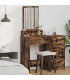 vidaXL Dressing Table Smoked Oak 50 x 41 x 140 cm Engineered Wood