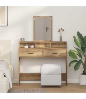 vidaXL Dressing Table Artisan Oak 100 x 41 x 140 cm Engineered Wood