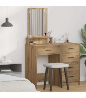 vidaXL Dressing Table Artisan Oak 50 x 41 x 140 cm Engineered Wood