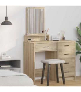 vidaXL Dressing Table Sonoma Oak 50 x 41 x 140 cm Engineered Wood