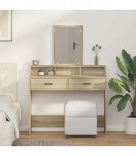 vidaXL Dressing Table Sonoma Oak 100 x 41 x 140 cm Engineered Wood