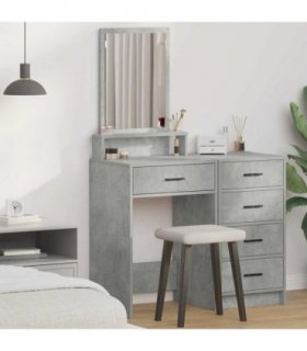 vidaXL Dressing Table Concrete Grey 50 x 41 x 140 cm Engineered Wood