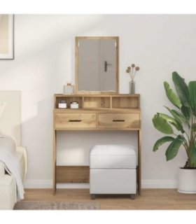 vidaXL Dressing Table Artisan Oak 79 x 41 x 140 cm Engineered Wood
