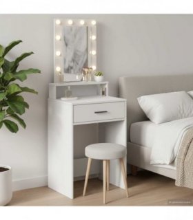 vidaXL Dressing Table White 50 x 41 x 140 cm Engineered Wood — V0672061384