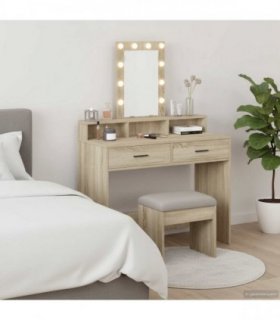 vidaXL Dressing Table Brown 100 x 41 x 140 cm Engineered Wood — Colour: Sonoma oak