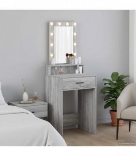 vidaXL Dressing Table Grey 50 x 41 x 140 cm Engineered Wood — Colour: Grey sonoma