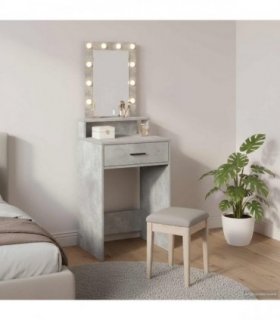 vidaXL Dressing Table Grey 50 x 41 x 140 cm Engineered Wood — Colour: Concrete grey