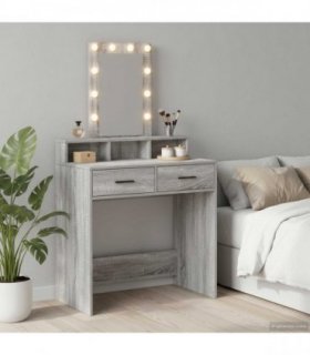 vidaXL Dressing Table Grey 79 x 41 x 140 cm Engineered Wood — Colour: Grey sonoma