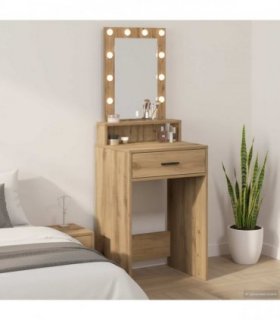 vidaXL Dressing Table Brown 50 x 41 x 140 cm Engineered Wood — Colour: Artisan oak