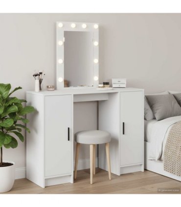 vidaXL Dressing Table White 102 x 33 x 135 cm Engineered Wood