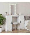 vidaXL Dressing Table White 102 x 33 x 135 cm Engineered Wood