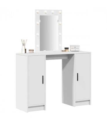 vidaXL Dressing Table White 102 x 33 x 135 cm Engineered Wood