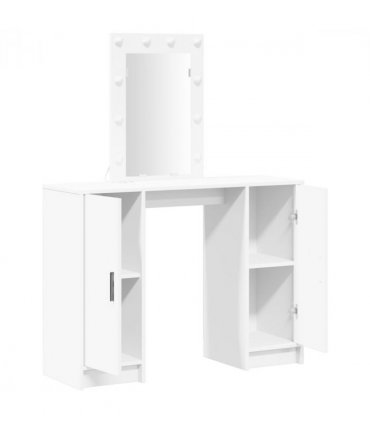 vidaXL Dressing Table White 102 x 33 x 135 cm Engineered Wood