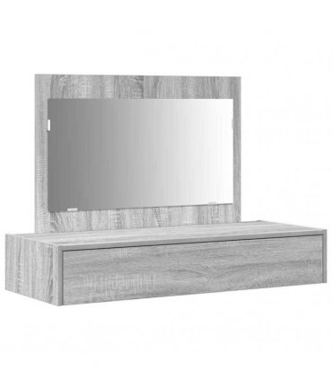 vidaXL Dressing Table Grey 100 x 40 x 70 cm Engineered Wood — Colour: Grey sonoma, Model: without led