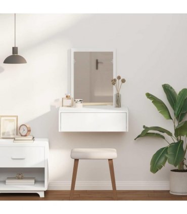vidaXL Dressing Table White 60 x 40 x 70 cm Engineered Wood — Model: without led