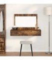 vidaXL Dressing Table Brown 100 x 40 x 70 cm Engineered Wood — Colour: Smoked oak, Model: without led