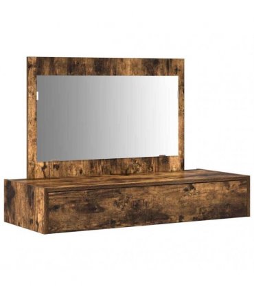 vidaXL Dressing Table Brown 100 x 40 x 70 cm Engineered Wood — Colour: Smoked oak, Model: without led