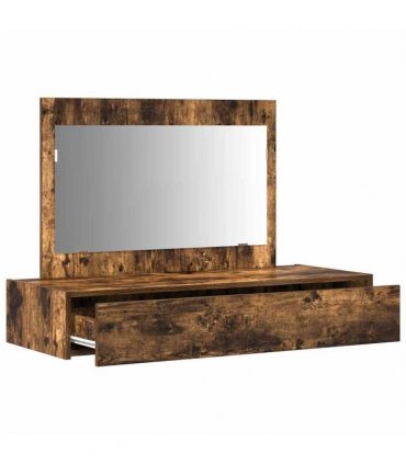 vidaXL Dressing Table Brown 100 x 40 x 70 cm Engineered Wood — Colour: Smoked oak, Model: without led
