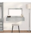 vidaXL Dressing Table Grey 100 x 40 x 70 cm Engineered Wood — Colour: Concrete grey, Model: without led