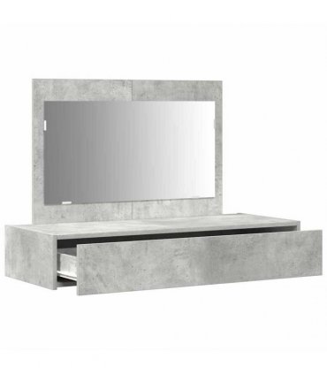 vidaXL Dressing Table Grey 100 x 40 x 70 cm Engineered Wood — Colour: Concrete grey, Model: without led