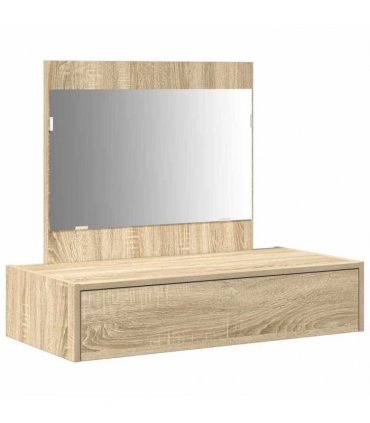 vidaXL Dressing Table Brown 83 x 40 x 70 cm Engineered Wood — Colour: Sonoma oak, Model: without led