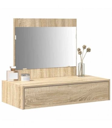 vidaXL Dressing Table Brown 83 x 40 x 70 cm Engineered Wood — Colour: Sonoma oak, Model: without led