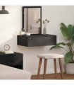 vidaXL Dressing Table Black 60 x 40 x 70 cm Engineered Wood — Colour: Black oak, Model: without led