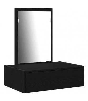 vidaXL Dressing Table Black 60 x 40 x 70 cm Engineered Wood — Colour: Black oak, Model: without led