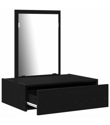 vidaXL Dressing Table Black 60 x 40 x 70 cm Engineered Wood — Colour: Black oak, Model: without led
