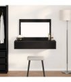 vidaXL Dressing Table Black 100 x 40 x 70 cm Engineered Wood — Colour: Black oak, Model: without led
