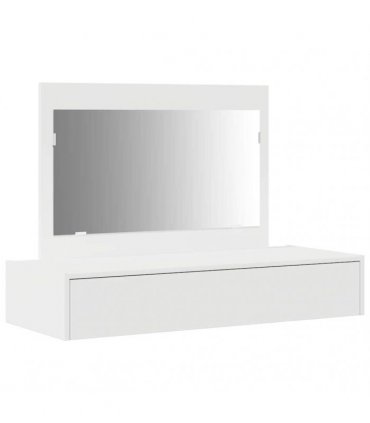 vidaXL Dressing Table White 100 x 40 x 70 cm Engineered Wood — Model: without led