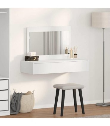 vidaXL Dressing Table White 100 x 40 x 70 cm Engineered Wood — Model: without led