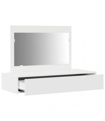 vidaXL Dressing Table White 100 x 40 x 70 cm Engineered Wood — Model: without led