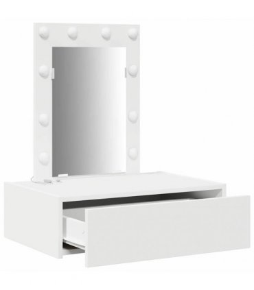 vidaXL Dressing Table White 60 x 40 x 70 cm Engineered Wood — Model: with led