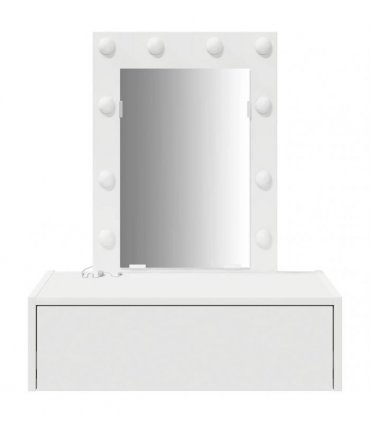 vidaXL Dressing Table White 60 x 40 x 70 cm Engineered Wood — Model: with led