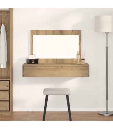 vidaXL Dressing Table Brown 100 x 40 x 70 cm Engineered Wood — Colour: Artisan oak, Model: without led