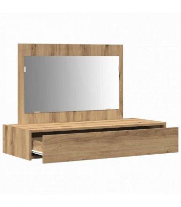 vidaXL Dressing Table Brown 100 x 40 x 70 cm Engineered Wood — Colour: Artisan oak, Model: without led