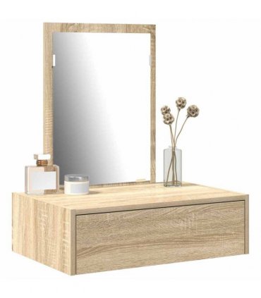 vidaXL Dressing Table Brown 60 x 40 x 70 cm Engineered Wood — Colour: Sonoma oak, Model: without led