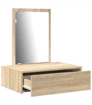 vidaXL Dressing Table Brown 60 x 40 x 70 cm Engineered Wood — Colour: Sonoma oak, Model: without led