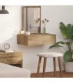 vidaXL Dressing Table Brown 60 x 40 x 70 cm Engineered Wood — Colour: Artisan oak, Model: without led